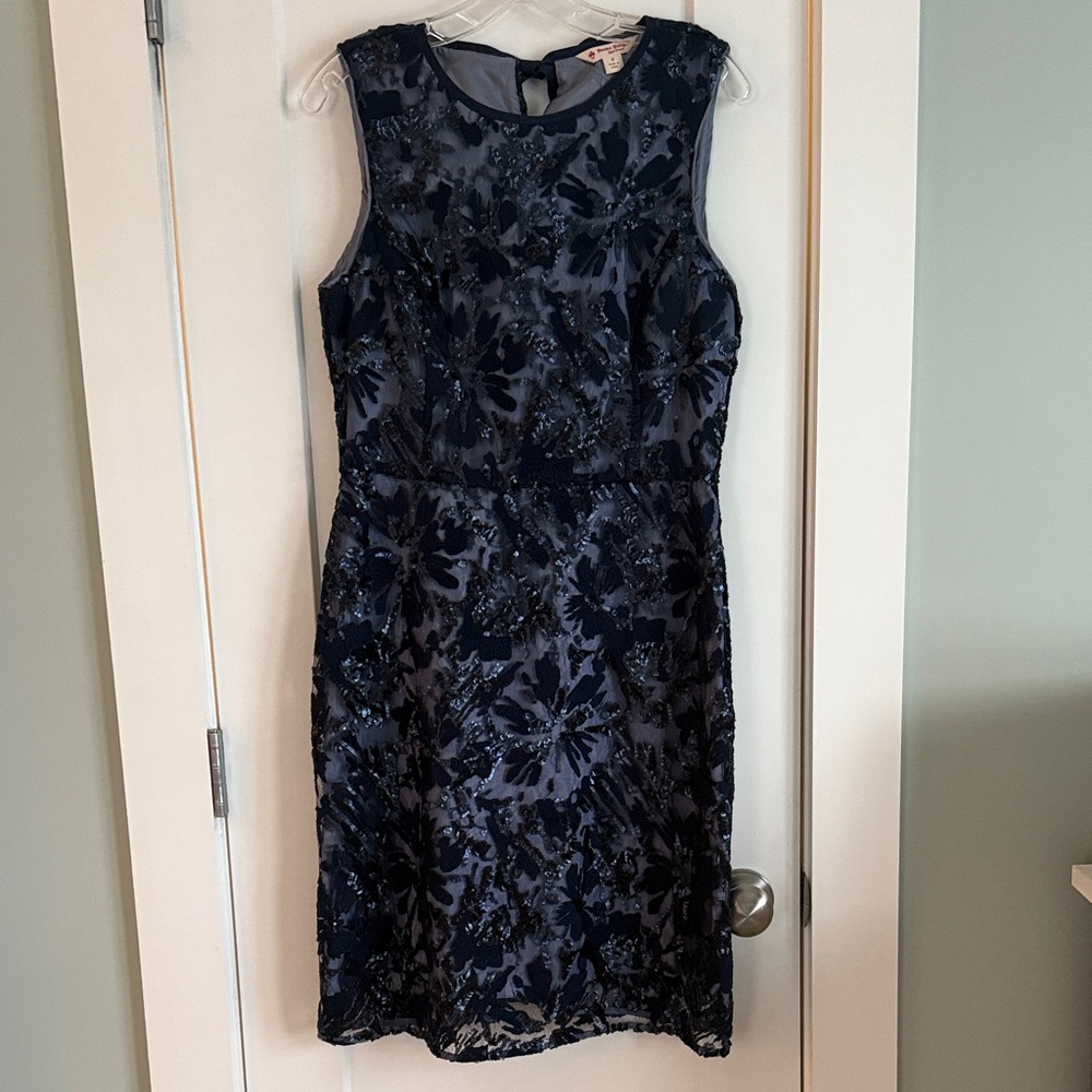 Brooks Brothers Midnight Blue Floral Midi Dress